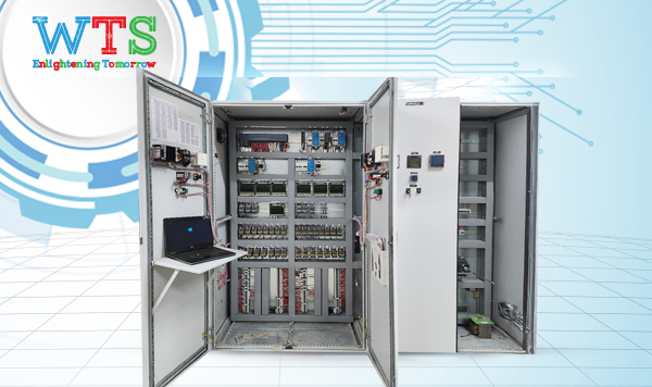 PLC automation control panel manufactured by Wisdom Techno Solutions, Vadodara