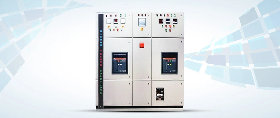 AMF panel (Auto Mains Failure) manufactured by Wisdom Techno Solutions, Vadodara
