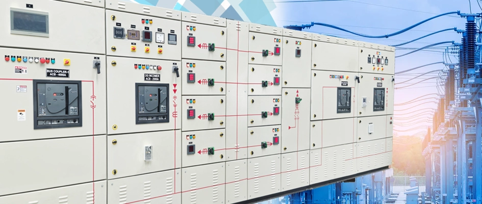 DG synchronization panel manufactured by Wisdom Techno Solutions, Vadodara