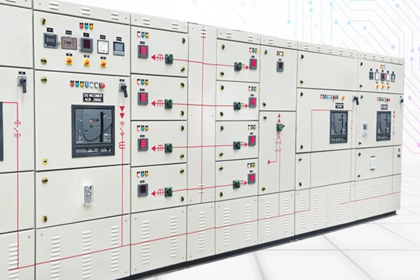 DG synchronization panel manufactured by Wisdom Techno Solutions, Vadodara