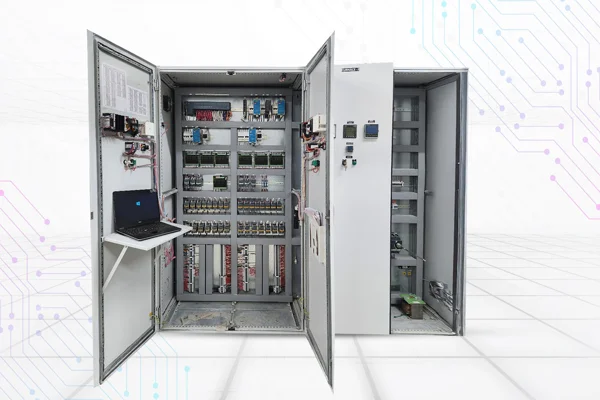 PLC automation control panel manufactured by Wisdom Techno Solutions, Vadodara