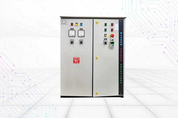 VFD and soft starter panel manufactured by Wisdom Techno Solutions, Vadodara