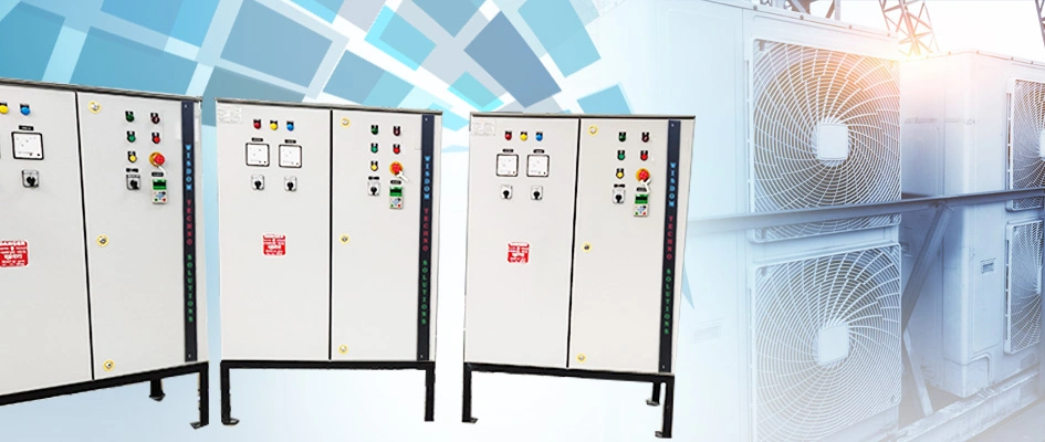VFD and soft starter panel manufactured by Wisdom Techno Solutions, Vadodara