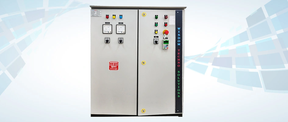 VFD and soft starter panel manufactured by Wisdom Techno Solutions, Vadodara